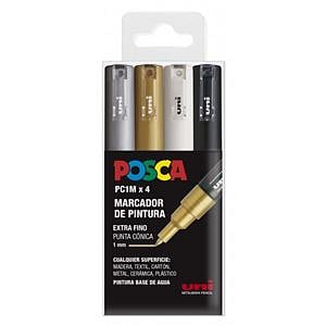 Rotuladores UniBall Posca  Estuche 4 marcadores PC1M GSWB 182634669
