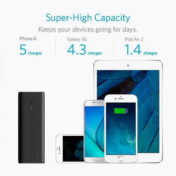 Anker PowerCore 15600 mAh negra  Powerbank
