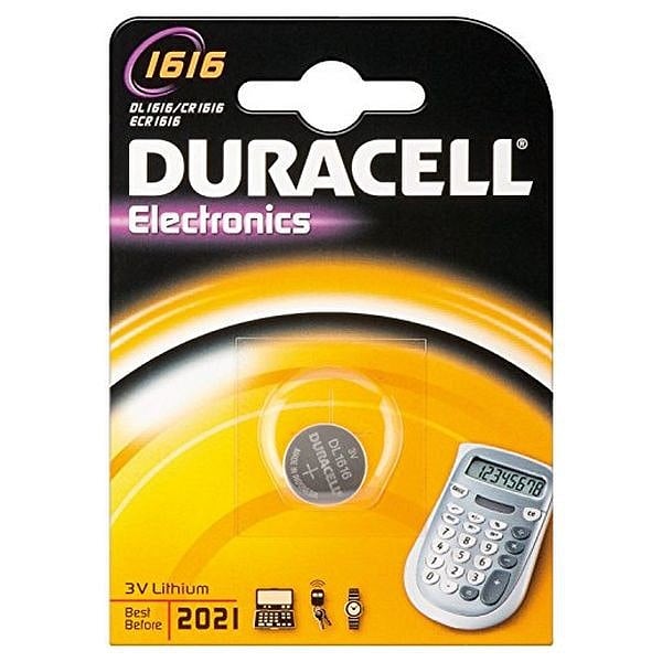 Duracell Pila Botón Litio CR1616 3V 1 unidad