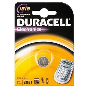 Duracell Pila Botón Litio CR1616 3V 1 unidad