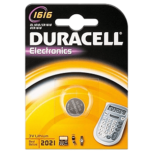 Duracell Pila Botón Litio CR1616 3V 1 unidad