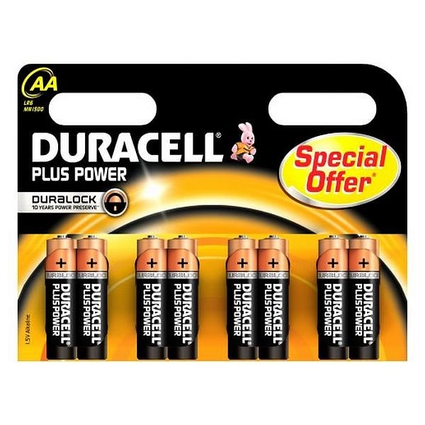 Duracell Pilas Alcalinas Plus Power AA 15V 8 unidades