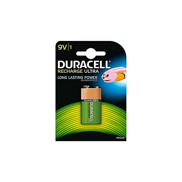 Duracell Pilas Recargables 9V 170mAh 1 unidad
