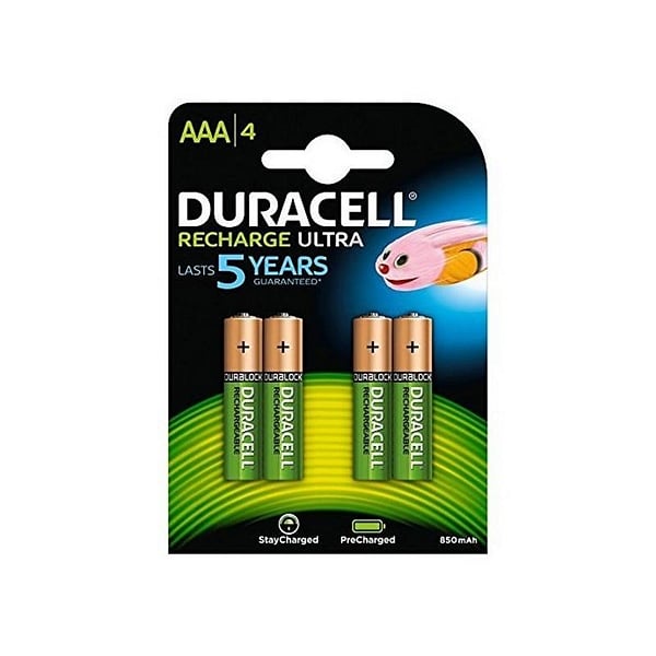 Duracell Pilas Recargables AAA 800mAh 4 unidades