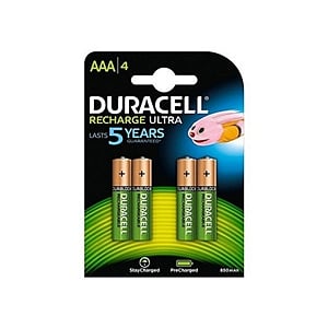 Duracell Pilas Recargables AAA 800mAh 4 unidades