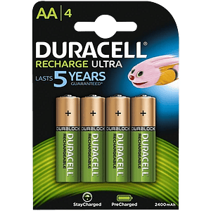 Duracell Pilas Recargables AA 2400mAh 4 unidades