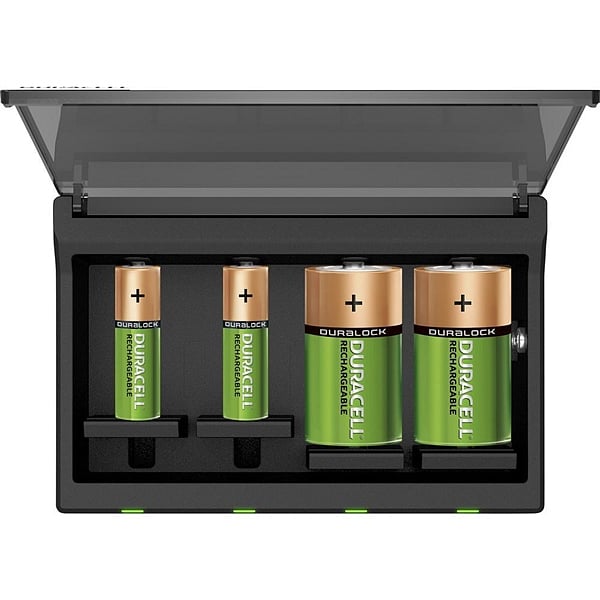 Duracell Cargador de Alta Velocidad AA AAA C D 9V
