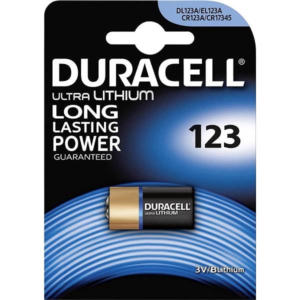 Duracell CR123A  Pila 3V Litio