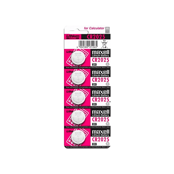 Maxell Pila botón Litio CR2025 3V Blister 5  Pilas