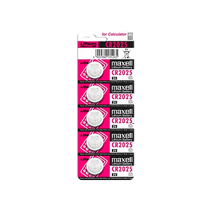 Maxell Pila botón Litio CR2025 3V Blister 5  Pilas