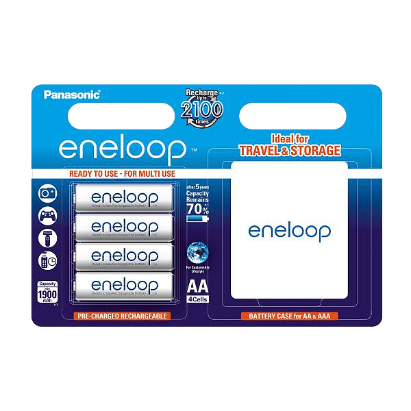 Panasonic Eneloop AA 1900mAh 1x4  Pilas
