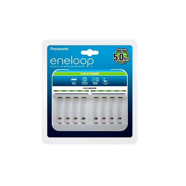 Panasonic Eneloop Cargador 8 celdas sin pilas