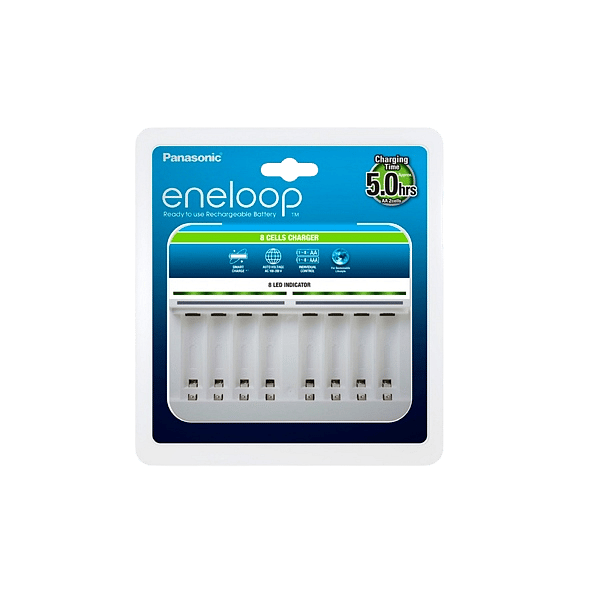 Panasonic Eneloop Cargador 8 celdas sin pilas