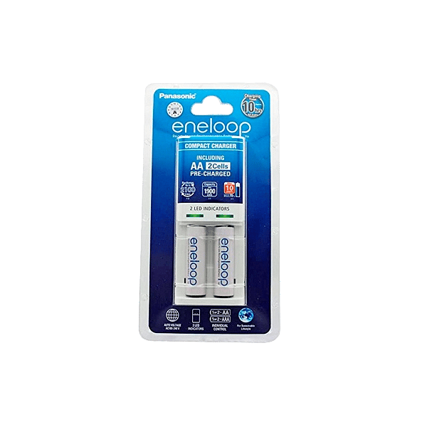 Panasonic Eneloop Cargador Compacto  2 pilas AA 1900mAh