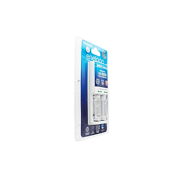 Panasonic Eneloop Cargador Compacto  2 pilas AA 1900mAh