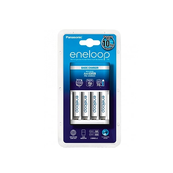 Panasonic Eneloop Cargador Básico  4 pilas AA 1900mAh