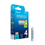 Panasonic Eneloop AAA  Pack de 4 pilas 800mAh  Pilas Recargables NIMH