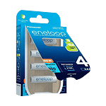 Panasonic Eneloop AAA  Pack de 4 pilas 800mAh  Pilas Recargables NIMH