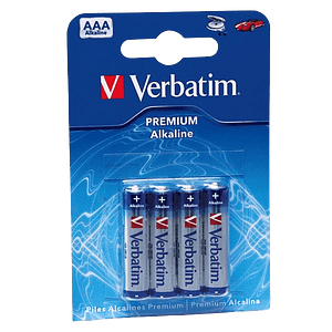 Verbatim Pack de 4 pilas alcalinas AAA  Pilas