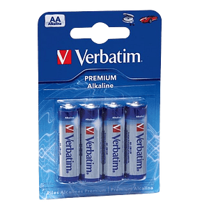 Verbatim Pack de 4 pilas alcalinas AA  Pilas