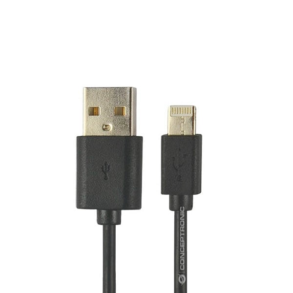 Conceptronic 1m Lighting negro  Cable stand