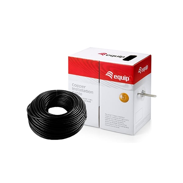Equip bobina exterior 305M Cat6 UUTP Rígido  Cable de red
