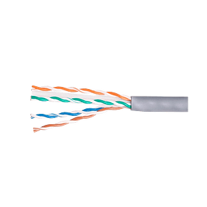 Equip bobina cable 100M Cat6 UUTP Rígido LSZH  Cable red