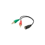 Equip AUDIO Jack 35Hembra a 2x Jack 35Macho  Cable