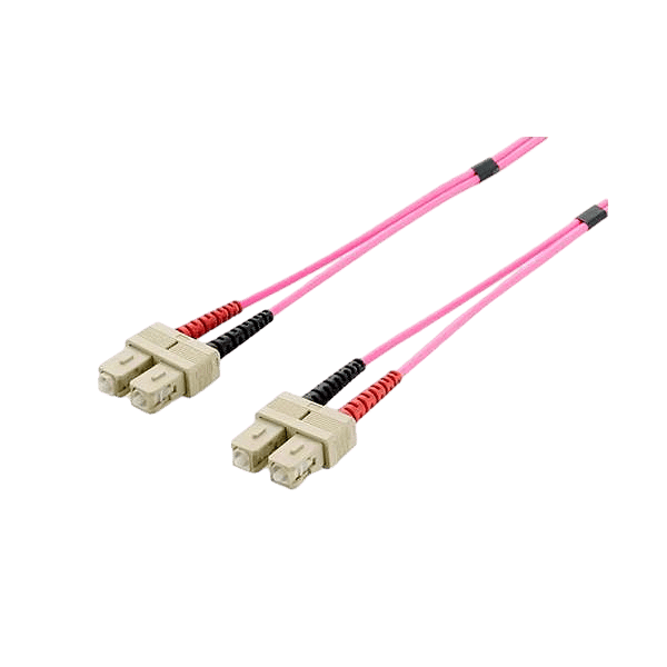 Equip Fibra Óptica OM4 Multimodo Dúplex SCSC libre halógenos 1 metro  Cable