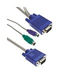 CABLE KVM VGA MACHO PS2 MACHO 3 MTS  Cable de audio y video