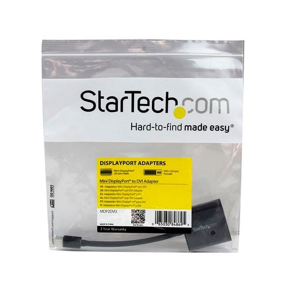 StarTechcom Adaptador de Vídeo Mini DisplayPort a DVI
