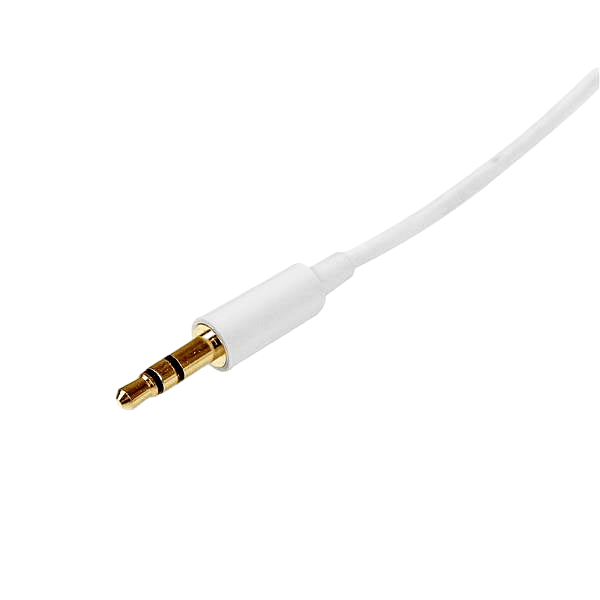 StarTechcom 2m White Slim 35mm Stereo Audio Cable