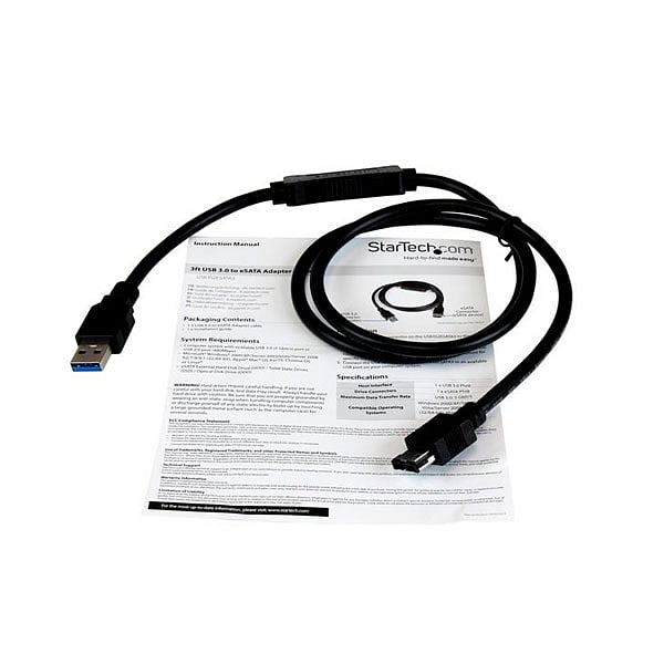 StarTechcom Cable Adaptador USB 30 a eSATA para Disco Duro