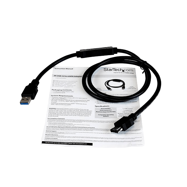 StarTechcom Cable Adaptador USB 30 a eSATA para Disco Duro