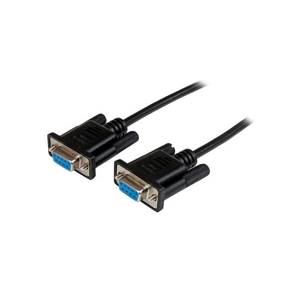 StarTechcom 1m Black DB9 RS232 Serial Null Modem Cable FF