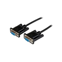 StarTech.com 1m Black DB9 RS232 Serial Null Modem Cable F/F