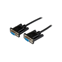 StarTech.com 1m Black DB9 RS232 Serial Null Modem Cable F/F