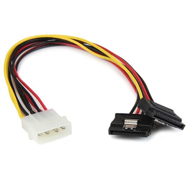 StarTechcom 12in 4 Pin Molex LP4 to 2x Latching SATA Power