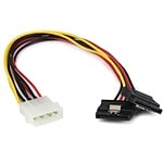 StarTechcom 12in 4 Pin Molex LP4 to 2x Latching SATA Power
