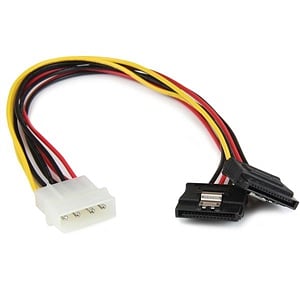 StarTechcom 12in 4 Pin Molex LP4 to 2x Latching SATA Power
