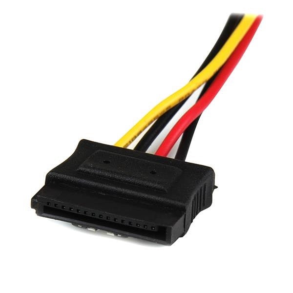 StarTechcom 12in 4 Pin Molex LP4 to 2x Latching SATA Power