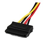 StarTechcom 12in 4 Pin Molex LP4 to 2x Latching SATA Power