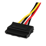 StarTechcom 12in 4 Pin Molex LP4 to 2x Latching SATA Power