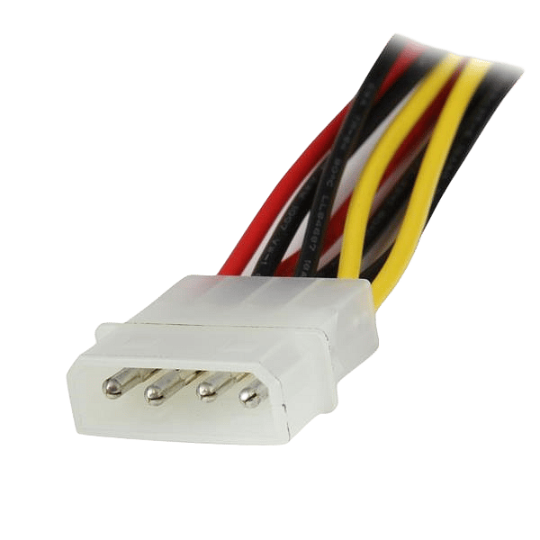 StarTechcom 12in 4 Pin Molex LP4 to 2x Latching SATA Power
