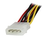 StarTechcom 12in 4 Pin Molex LP4 to 2x Latching SATA Power
