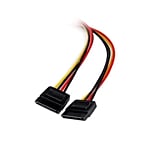 StarTechcom 12in LP4 to 2x SATA Power Y Cable Adapter