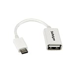 StarTechcom Cable Adaptador Micro USB a USB OTG Blanco de 1