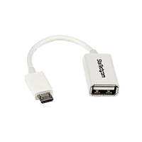 StarTech.com Cable Adaptador Micro USB a USB OTG Blanco de 1