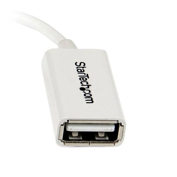 StarTechcom Cable Adaptador Micro USB a USB OTG Blanco de 1