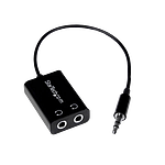 StarTechcom Black Slim Mini Jack Headphone Splitter  Cable